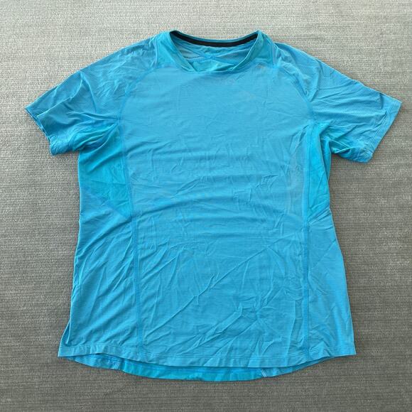 Lululemon Cadence Shirt Men L/XL Crew Neck Short Sleeve Casual Gym Athleisure - Picture 1 of 6